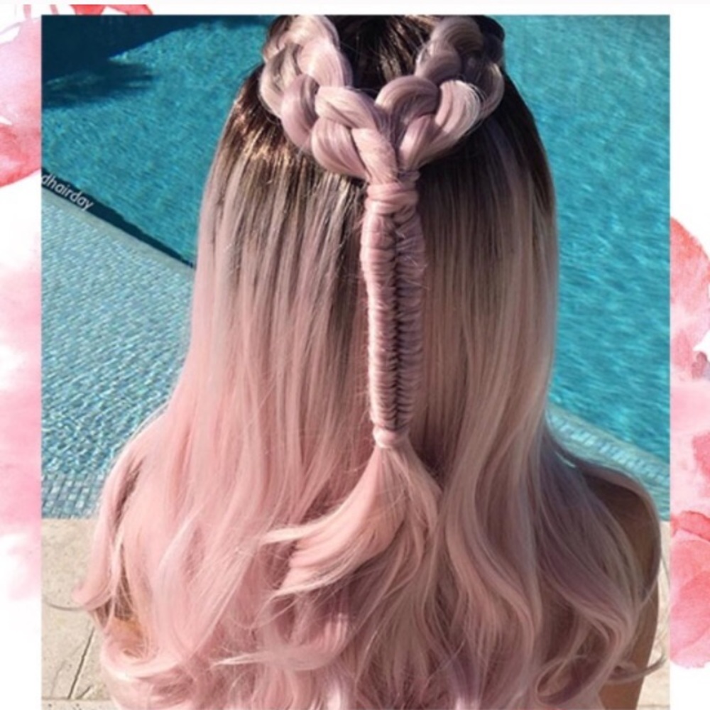 New Pink Blonde Ombré Valentine Rose Body Wave Wig